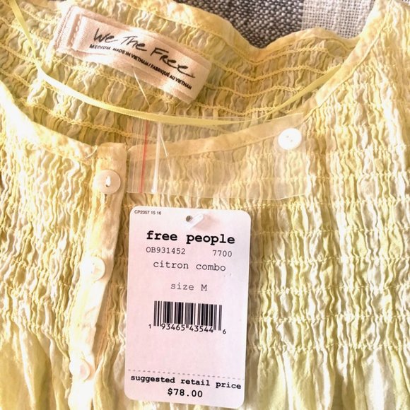 New Free People Relaxed Top M - Picture 2 of 4